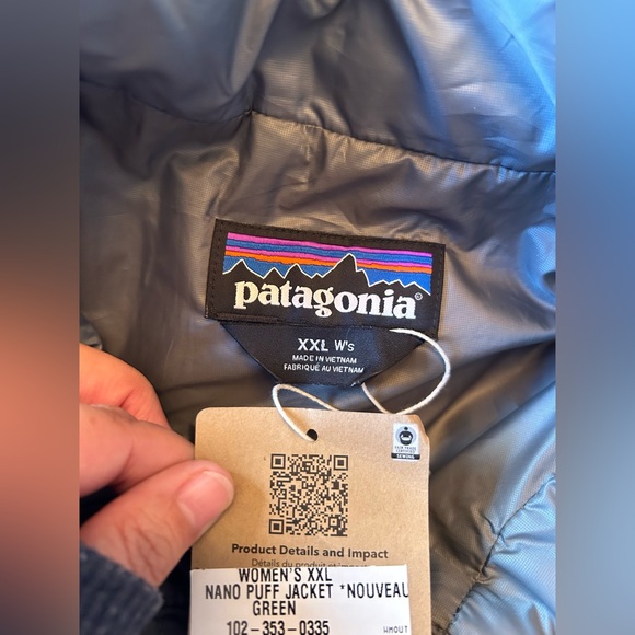 Patagonia Women’s XXL Nano Puff Jacket NWT Nouveau Green Puffer - Picture 5 of 13